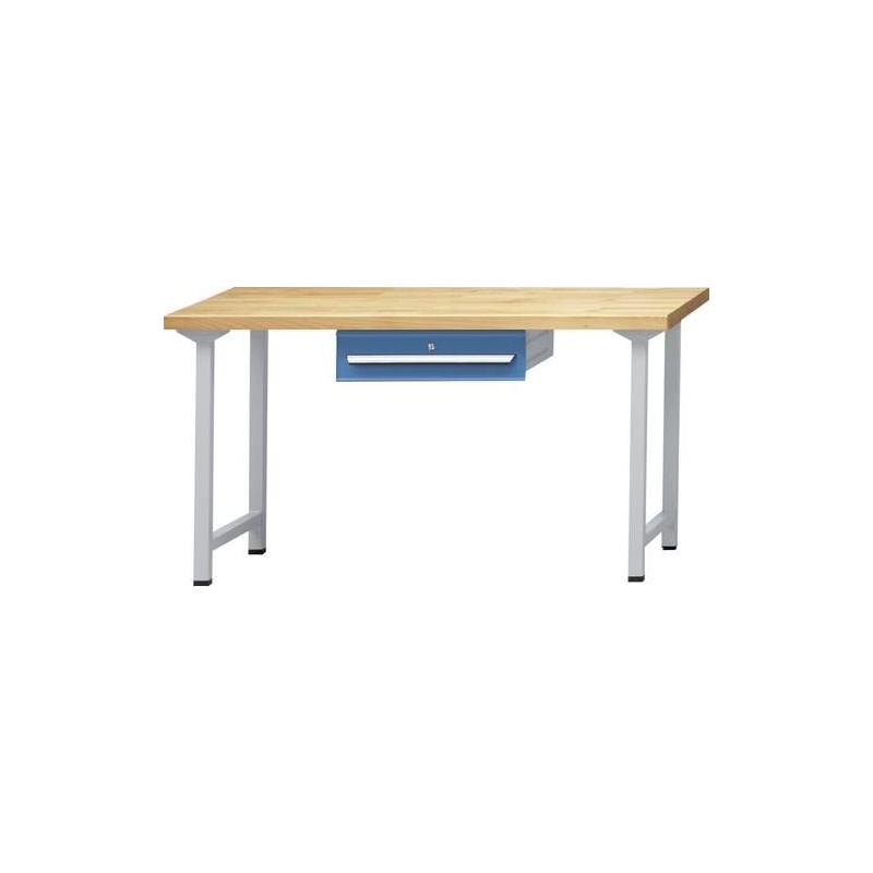 Stůl pracovní kombinovaný Format šedomodrý 2000x700x50 mm 1 zásuvka • Vtools.cz