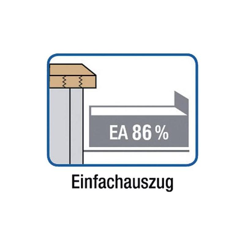 Stůl pracovní kombinovaný Format šedomodrý 2000x700x50 mm 1 zásuvka • Vtools.cz