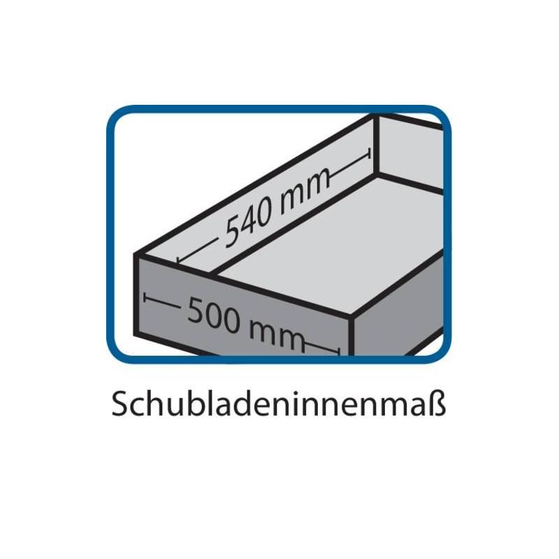 Stůl pracovní kombinovaný Format šedomodrý 2000x700x50 mm 1 zásuvka • Vtools.cz