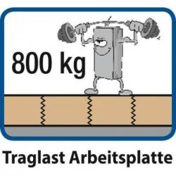 KESSEL Pracovní stůl 2 SL 2000 x H 850 mm šedý / modrý • Vtools.cz