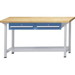 Pracovní stůl ANKE model 59 - 1500 mm 2 závěsné zásuvky, 1 police, D 400 mm • Vtools.cz