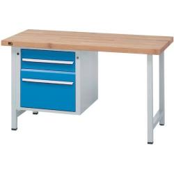 Stůl pracovní kombinovaný Format šedomodrý 2000x700x40 mm 2zásuvky • Vtools.cz