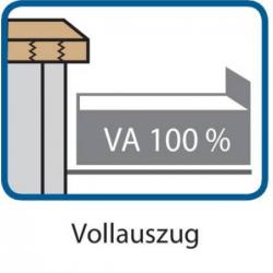 Stůl pracovní kombinovaný Format šedomodrý 1500x700x50 mm 4zásuvky • Vtools.cz