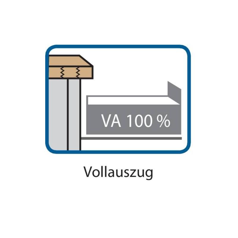 Stůl pracovní kombinovaný Format šedomodrý 2000x700x40 mm 6zásuvek • Vtools.cz