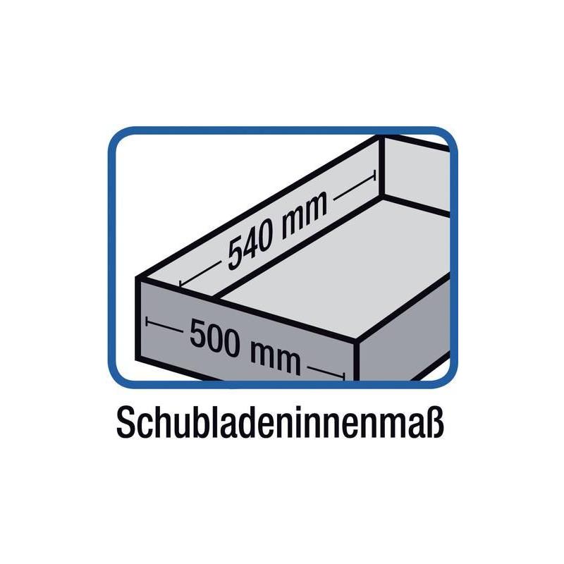 Stůl pracovní kombinovaný Format šedomodrý 2800x700x50 mm 12zásuvek • Vtools.cz