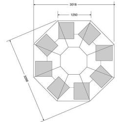 Panely pro 8hranný skupinový pracovní stůl 9900021977 • Vtools.cz