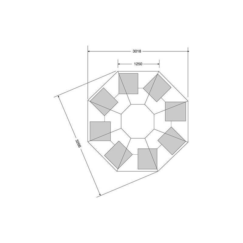 Panely pro 8hranný skupinový pracovní stůl 9900021977 • Vtools.cz