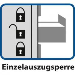 Skříňový pracovní stůl model 21 900 mm, 50 mm horní deska • Vtools.cz