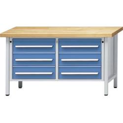 Skříňový pracovní stůl model 108 890 mm, 40 mm horní deska • Vtools.cz