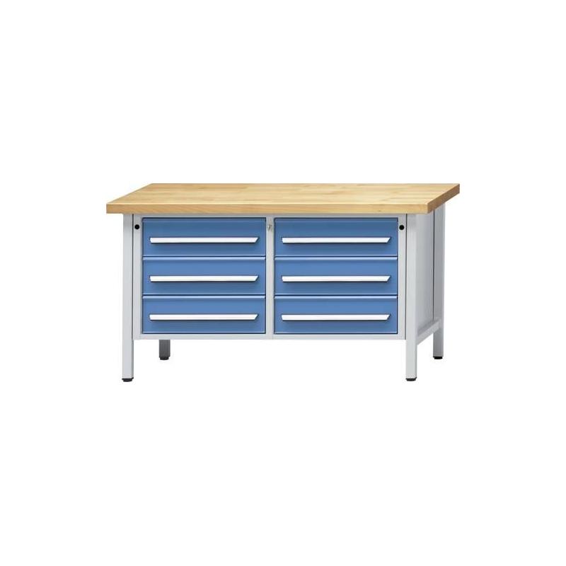 Skříňový pracovní stůl model 108 890 mm, 40 mm horní deska • Vtools.cz