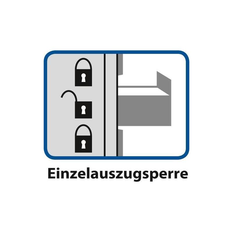 Skříňový pracovní stůl model 108 850 mm, 50 mm horní deska • Vtools.cz