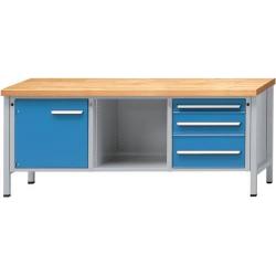 Skříňový pracovní stůl model 146 850 mm, 50 mm horní deska • Vtools.cz