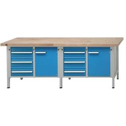 Skříňový pracovní stůl model 106 900 mm, 50 mm horní deska • Vtools.cz