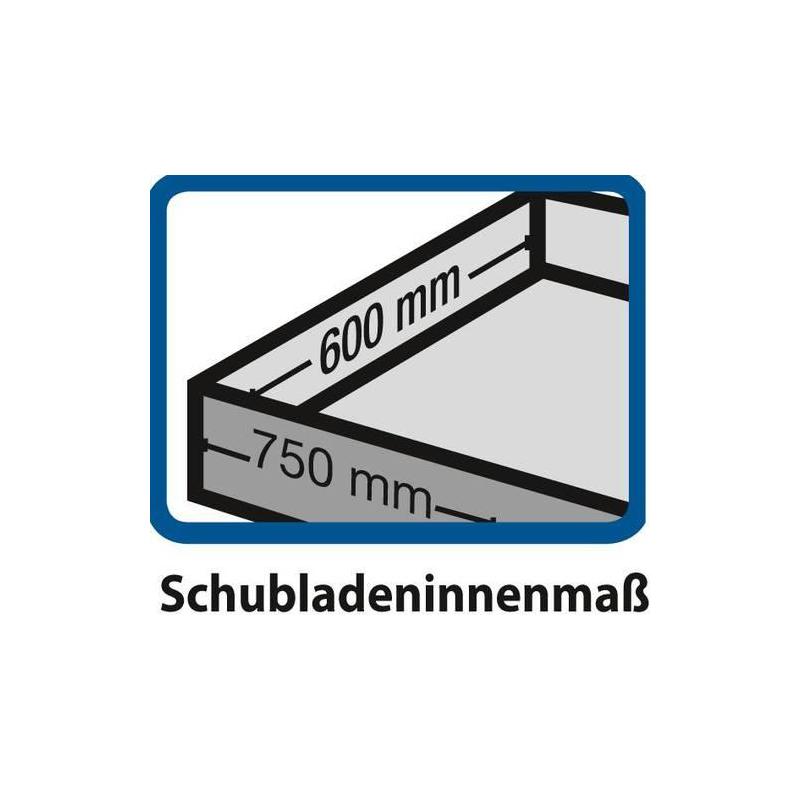 Zásuvková skříňka 3007 s přihrádkou 6SL FH910x675x980, řada V910 • Vtools.cz
