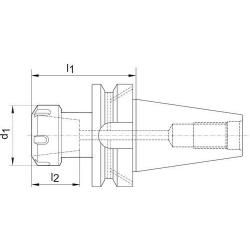 HAIMER Upínač kleštinový JISB6339MAS/BT  BT40 extra dlouhý • Vtools.cz
