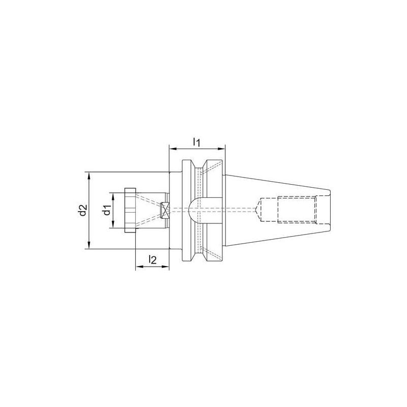 Upínací trn pro nástrčné frézy D JISB6339ADB BT50-27 Haimer • Vtools.cz