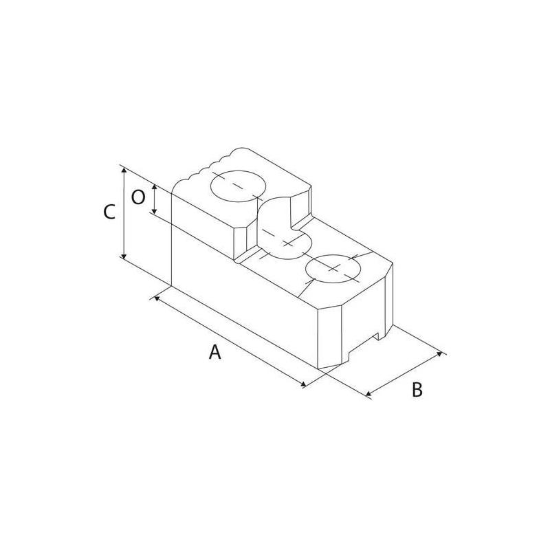 Tvrdá horní čelist 1,5x60velikost  66,6x36x31 mm N12 • Vtools.cz