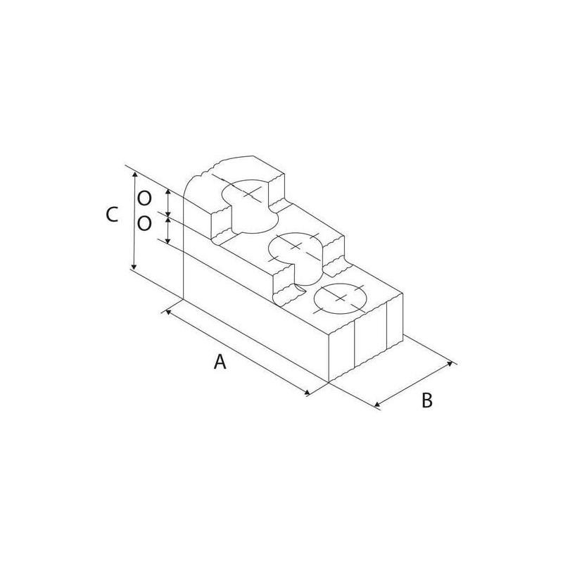 Tvrdá horní čelist 1,5x60velikost  86x51x31 mm N14 • Vtools.cz