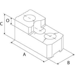 Tvrdá horní čelist 1,5x60velikost  103x52x50 mm N21 • Vtools.cz