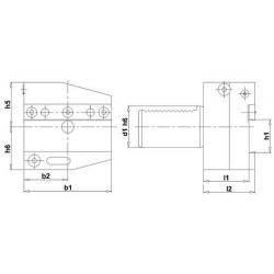 Držák nástrojů VDI levý AL 40x 26 mm • Vtools.cz