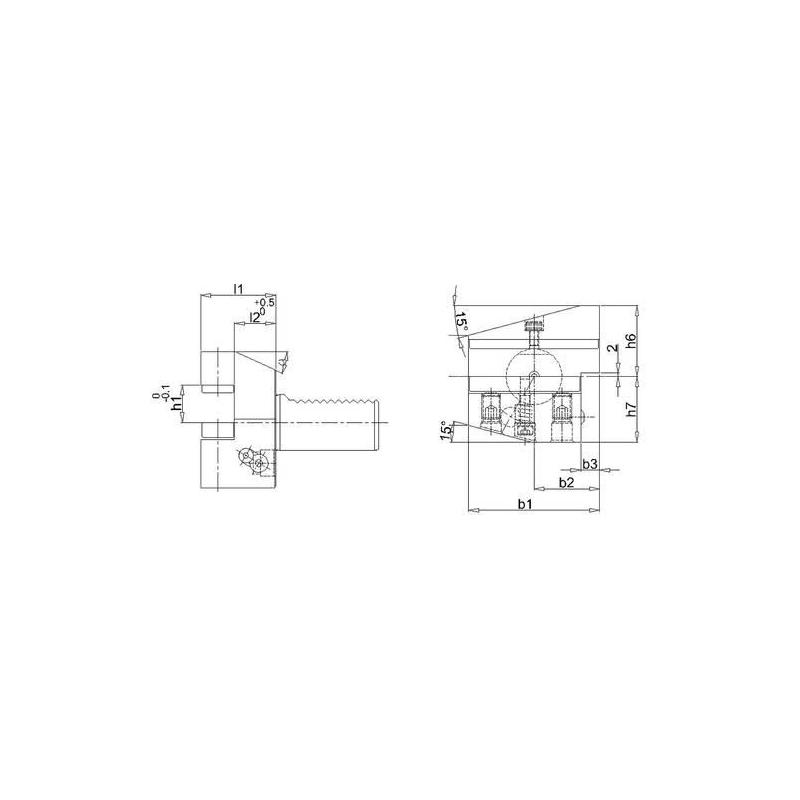 VDI radiální držák pravý B3 50x32 mm • Vtools.cz