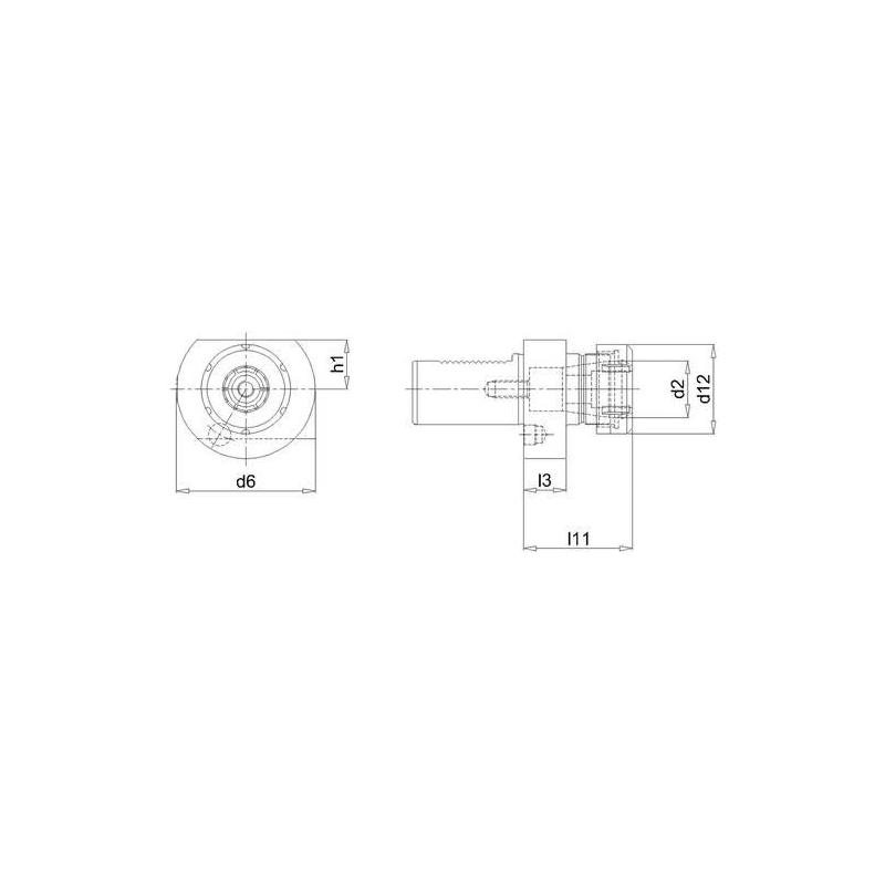 Držák kleštin VDI E4 50x40 mm • Vtools.cz