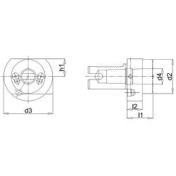 Držák VDI MK F 40 mm x MK1 • Vtools.cz