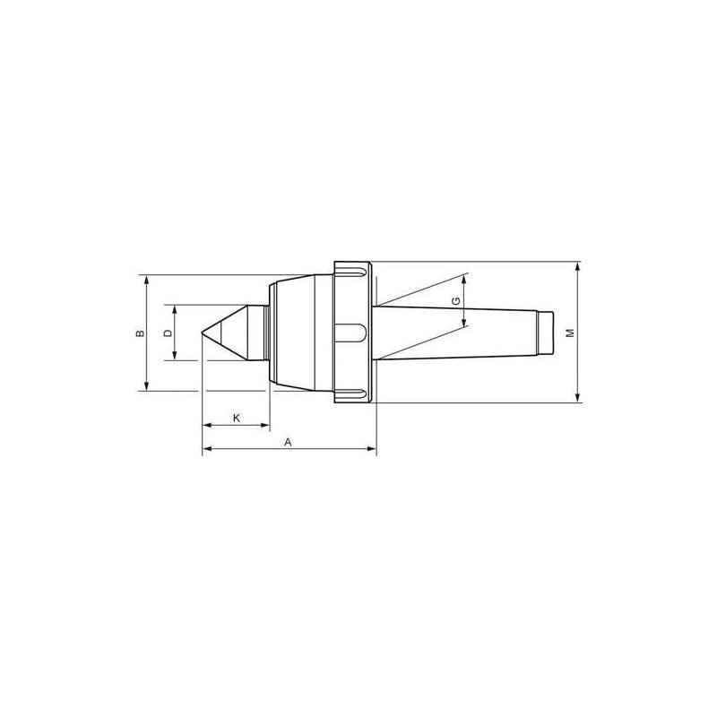 Otočný hrot s výměnnými nástavci MK3 s kuželem Röhm • Vtools.cz