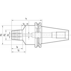 Hydraulický upínač - sklíčidlo D 69871 ADB 10 x 72 mm SK 40 WTE • Vtools.cz