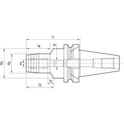 Hydraulický upínač - sklíčidlo JISB 6339 ADB 20 x 72,5 mm BT 40 WTE • Vtools.cz