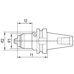 CNC přesné krátké vrtací sklíčidlo JIS B6339 1-16 BT40 Albrecht • Vtools.cz