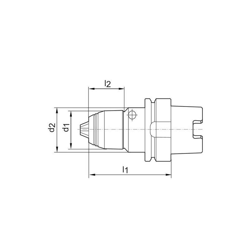 CNC přesné krátké vrtací sklíčidlo D69893 0,5-10 mm HSK 63 Albrecht • Vtools.cz