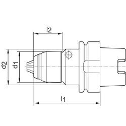 CNC přesné krátké vrtací sklíčidlo D69893 1,0-16 mm HSK100 Albrecht • Vtools.cz