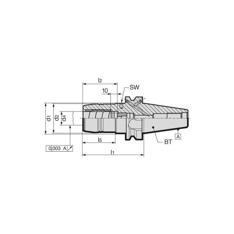 Gühring Hydraulický upínač, sklíčidlo JIS6339 ADB BT40, 20x90 mm • Vtools.cz
