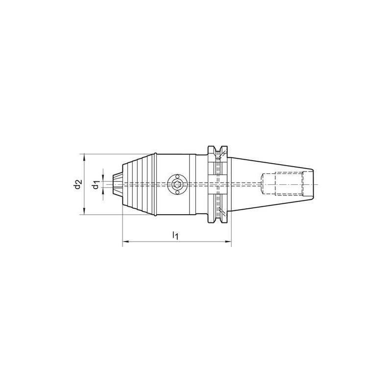 Přesné krátké Vrtací sklíčidlo D69871 ADB R/L 0,3- 8 SK40 WTE • Vtools.cz