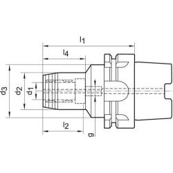 Hydraulický upínač - sklíčidlo D 69893 A 14 x 150,0 mm HSK - A 63 WTE • Vtools.cz