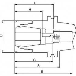 Upínač kleštinový vysoce přesný CP ADB SK40 ER25  100 mm Fahrion • Vtools.cz
