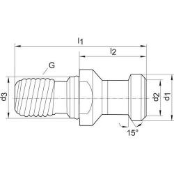 Vtahovací / upínací / koncový šroub DIN69872 A SK30-M16 I.K Format • Vtools.cz