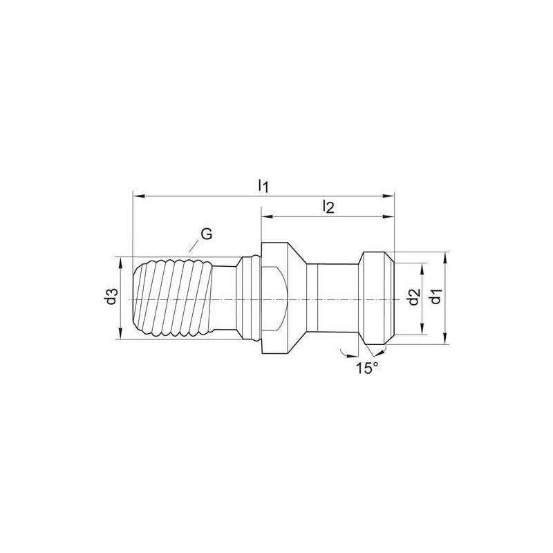 Vtahovací / upínací / koncový šroub DIN69872 A SK30-M16 I.K Format • Vtools.cz