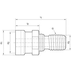 Vtahovací / upínací / koncový šroub SK40 - M 16 stupňů Format • Vtools.cz