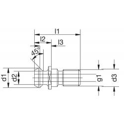 Vtahovací / upínací / koncový šroub ISO 7388II B SK50-M24 I.K Haimer • Vtools.cz