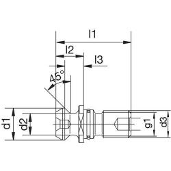 Vtahovací / upínací / koncový šroub ISO 7388II B SK40-M16 stupňů Haimer • Vtools.cz