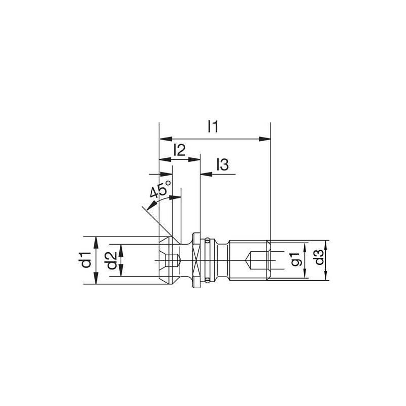Vtahovací / upínací / koncový šroub ISO 7388II B SK40-M16 stupňů Haimer • Vtools.cz