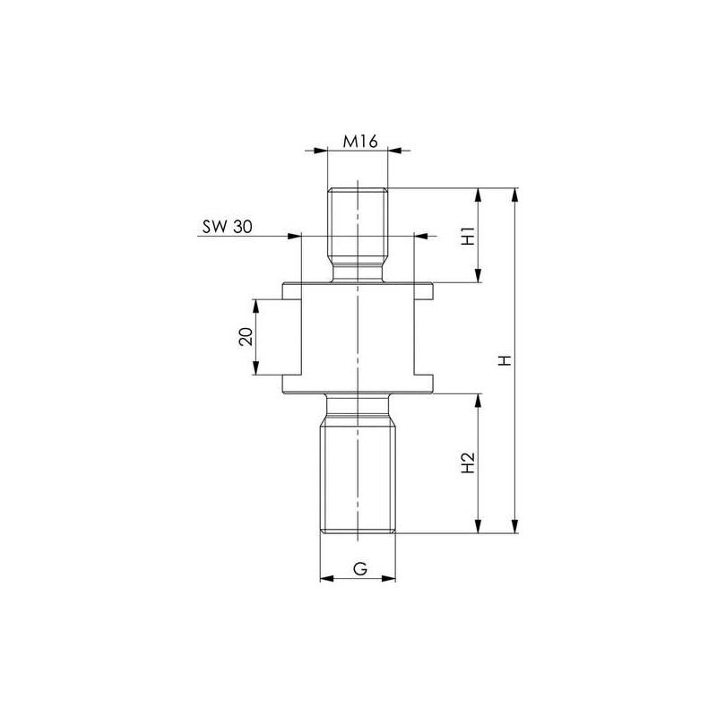 Adaptér  se závitem AMF 6425GA-M20 • Vtools.cz