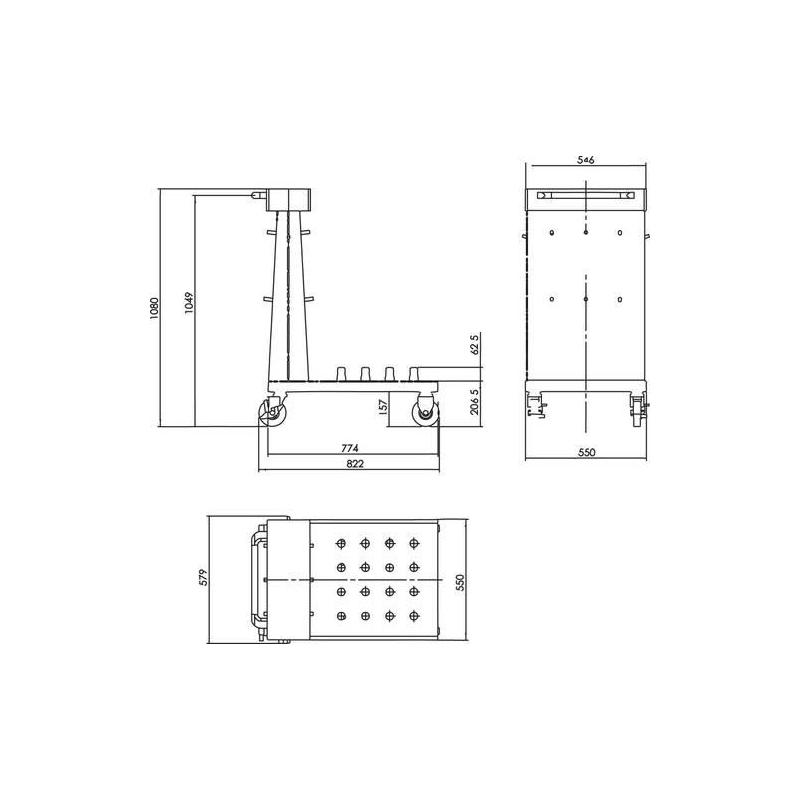 AMF Dílenský vozík prázdný 6425WW • Vtools.cz
