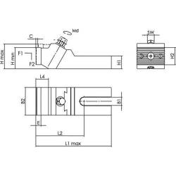 Stabilizační čelist AMF 6497F plochá, velikost 26 • Vtools.cz