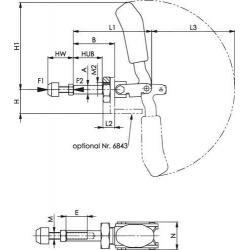AMF Upínač s přítlačným pístem  6844 ESD velikost 3 • Vtools.cz