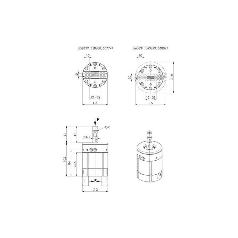 Hydraulický drapák AMF bez kompenzační jednotky, 45-50 barů • Vtools.cz