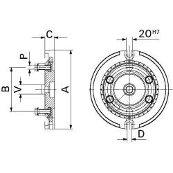 Univerzální otočná deska UZ velikost 1+2 113 mm Format • Vtools.cz