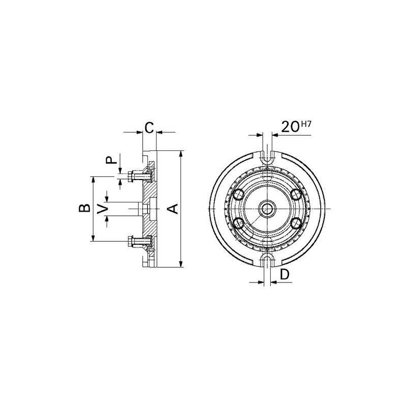 Univerzální otočná deska UZ velikost 1+2 113 mm Format • Vtools.cz